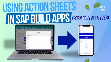 Using Action Sheets In SAP Build Apps