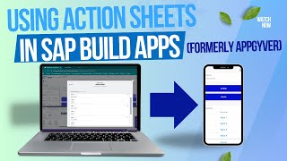 Using Action Sheets In SAP Build Apps