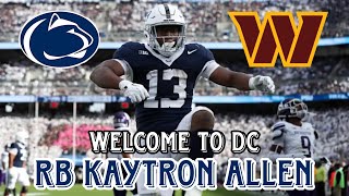 Commanders Draft Penn State RB Kaytron Allen. Physical Thumper Back!