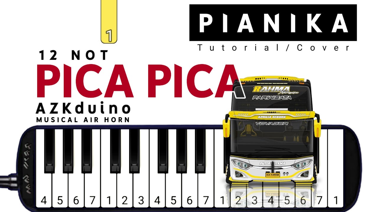 Pica Tutorial Pianika Telolet Basuri *PICA PICA* - Tutorial Pianika - YouTube