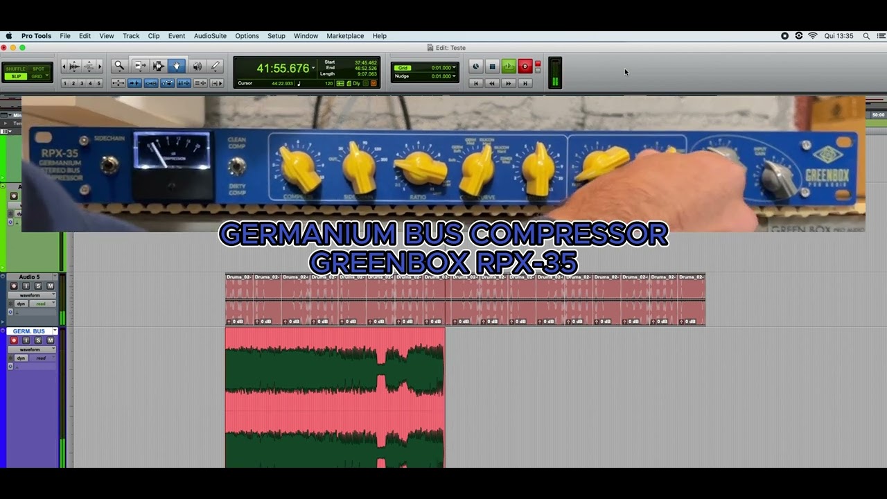 Compressor Stereo Bus RPX-35 Germânio Opto-FET para Estúdio