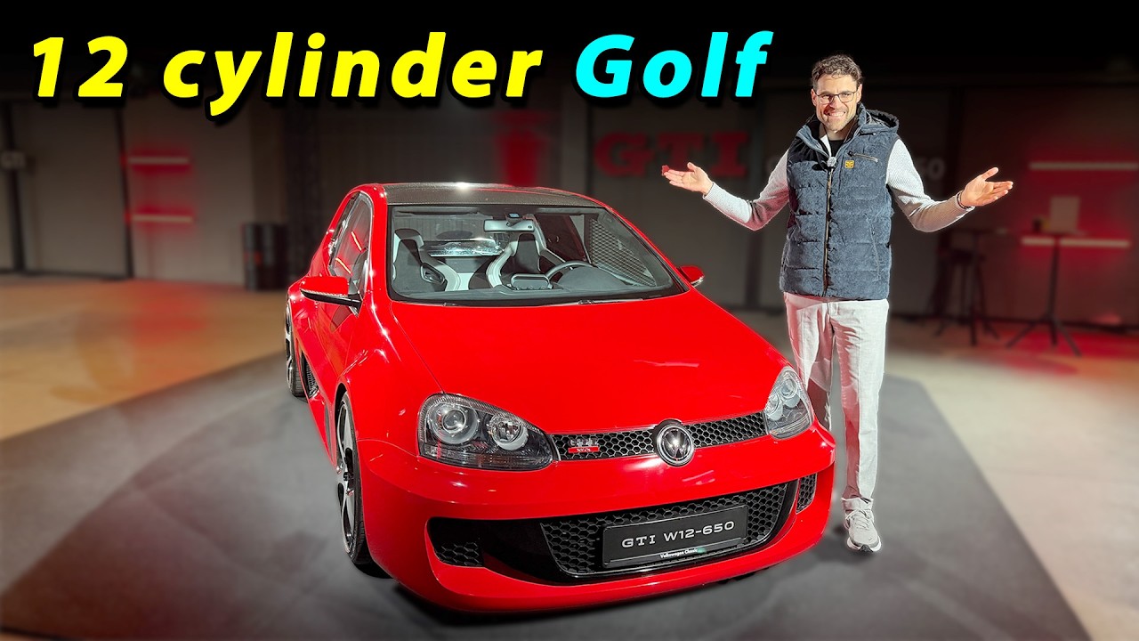 Bentley 12-cylinder in a Golf GTI! Peak crazy or peak German engineering? VW Golf GTI W12-650 tour
