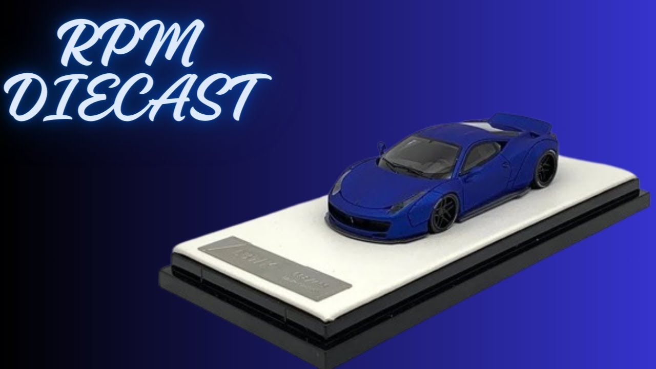 Liberty Walk Ferrari 458 Dark Blue, Timothy & Pierre 1:64 Scale!
