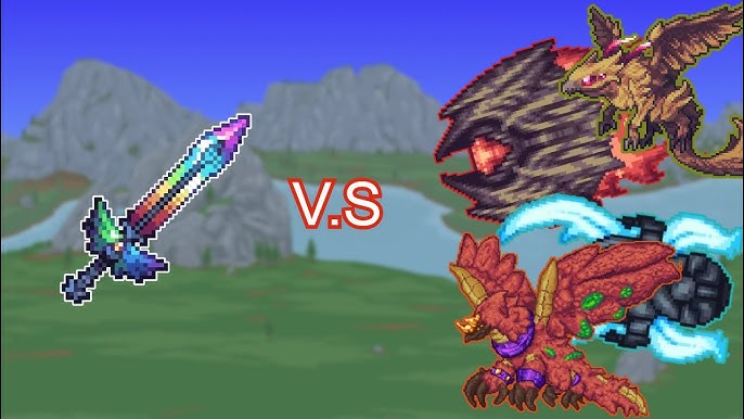 Terraria Supreme Buffed Stardust Dragon vs Calamity Mod Boss Rush 
