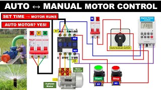 Timer Based Motor Control System | Auto & Manual Mode | timer control equipment