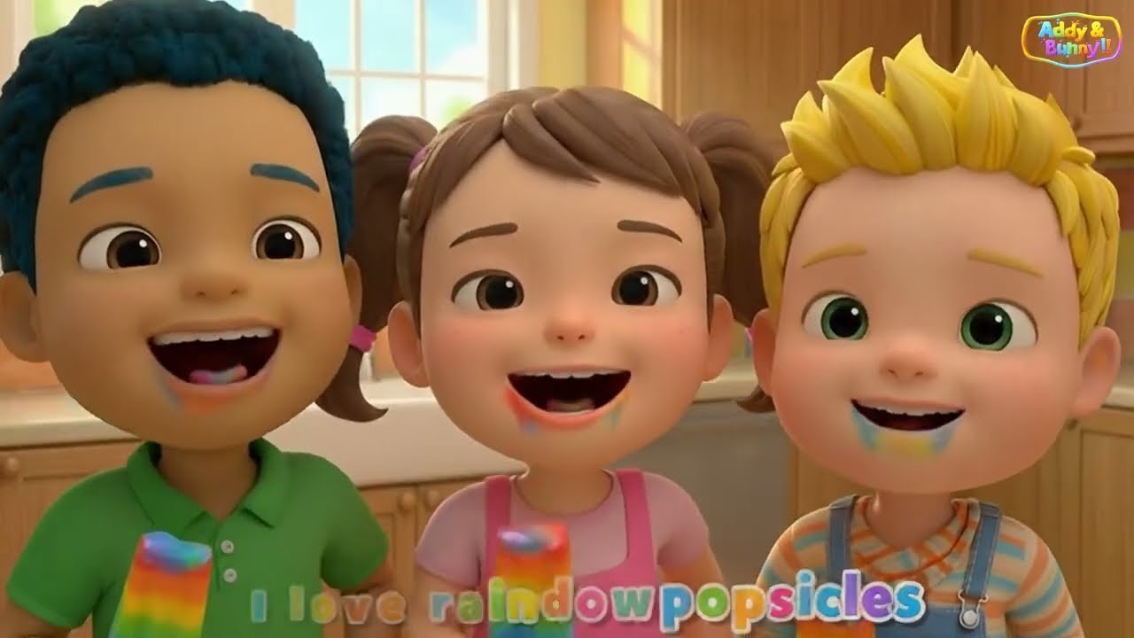 The Colors Song (with Popsicles) | ‪Addy bunnY Nursery Rhymes & Kids Songs
