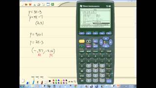 Technology in College Algebra - Systems of Linear Equations - Two Equations - Two Variables - By Gra