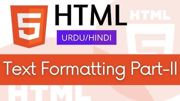 HTML Text Formatting Part II Tags Tutorials in URUD HINDI