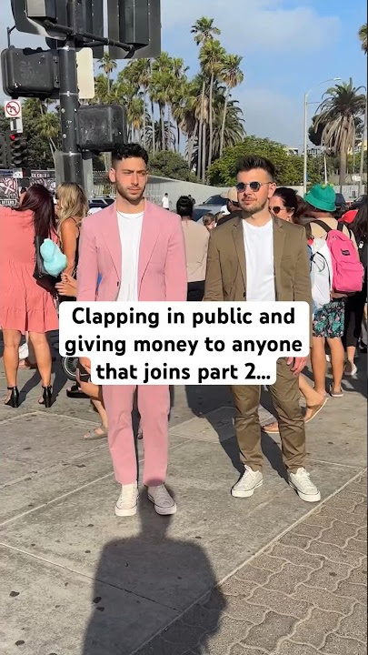 this song (Lucky by Crash Adams) is OUT NOW🍀 Clapping in Public And Giving Away Money Part 2😱