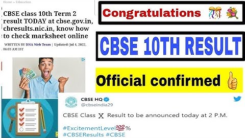 cbse class 10 result date 2022 | cbse term 2 result date | cbse result 2022 | cbse latest news today