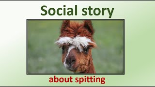 Social Story about spitting, rules around spitting in public. Autism and ADHD.