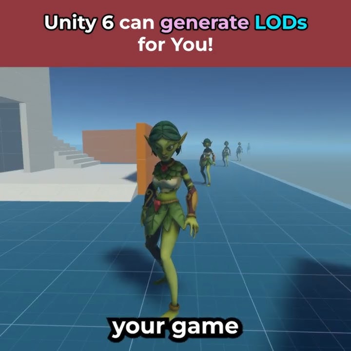 Unity 6.2 can Generate LODs Automatically for any 3D model !
