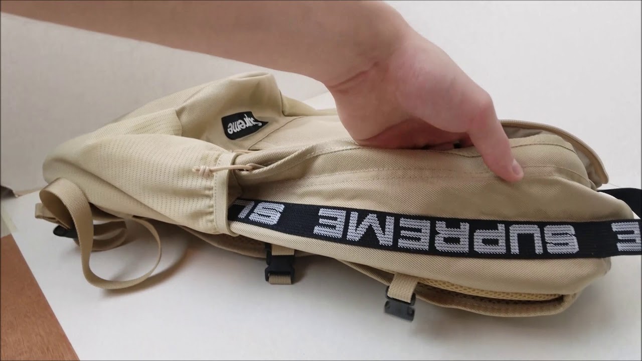 Supreme backpack SS18 Tan Review