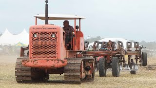 Allis Chalmers HD16 Dozer Plowing with BIG White Plow at Half Century of Progress Show 2023