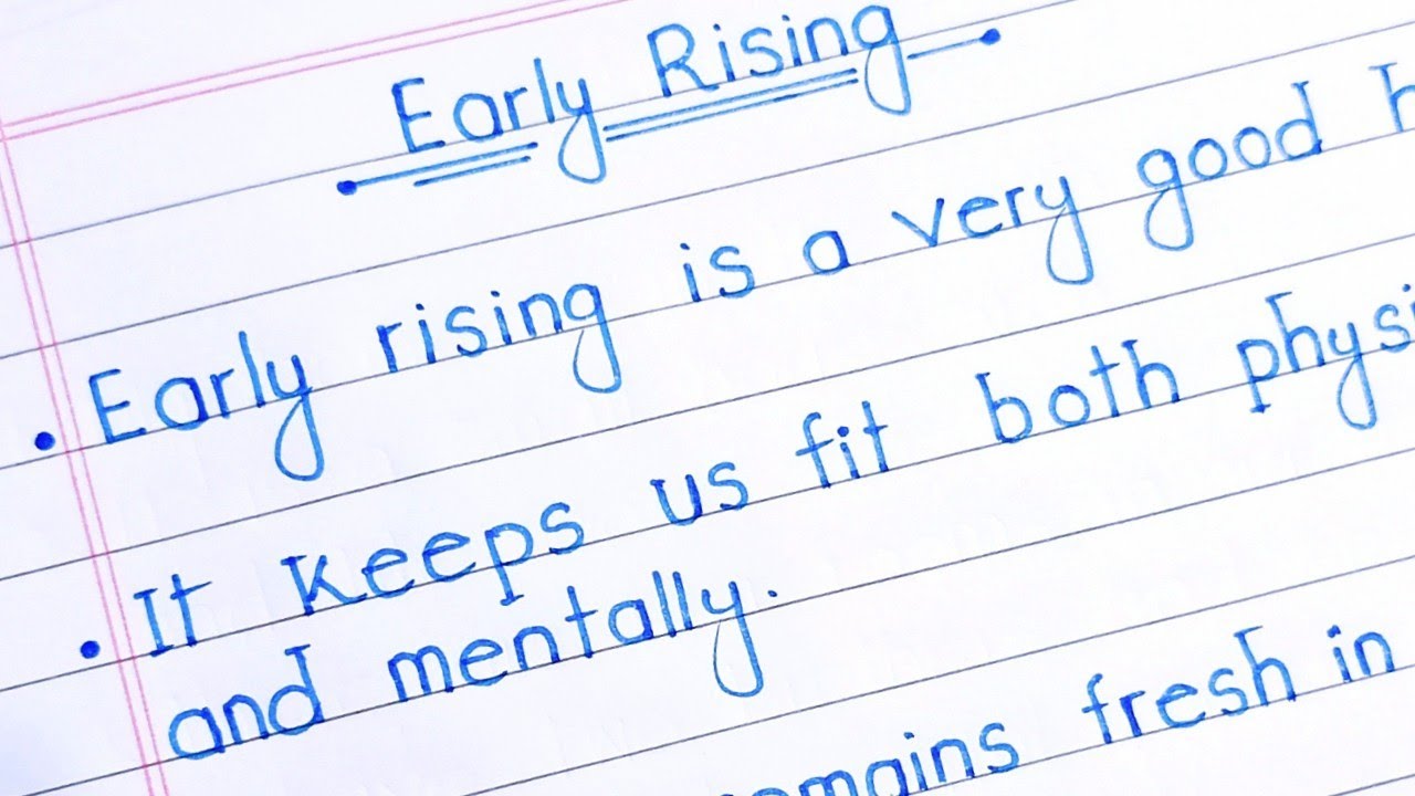 Few Lines On Early Rising - YouTube