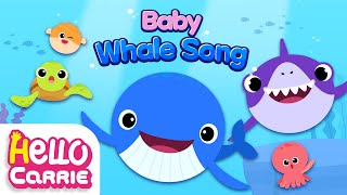 🐳Baby Whale🐋 Say hello to your ocean friends! | Animal Song | Hello Carrie Kids Song