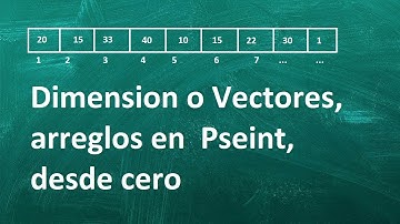 Dimension o Vectores, arreglos en  Pseint, desde cero💥