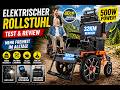 Elektrischer Rollstuhl Test 🚀 500W Power &amp; Offroad! Lohnt sich dieser faltbare Rollstuhl wirklich?