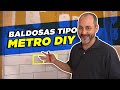 Enchape de ducha tipo metro con mosaico de vidrio DIY