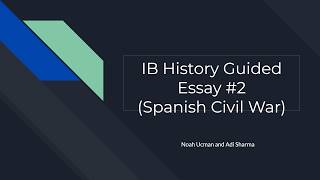 IB History Essay #2 Video-Outline