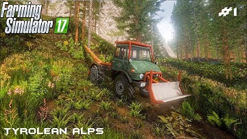 Whinching logs | Tyrolean Alps | Farming Simulator 2017 | Episode 1