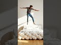 Man jumps onto cotton #ai #veo3 #aivideo #edit #jump #cotton #shortvideo #shorts