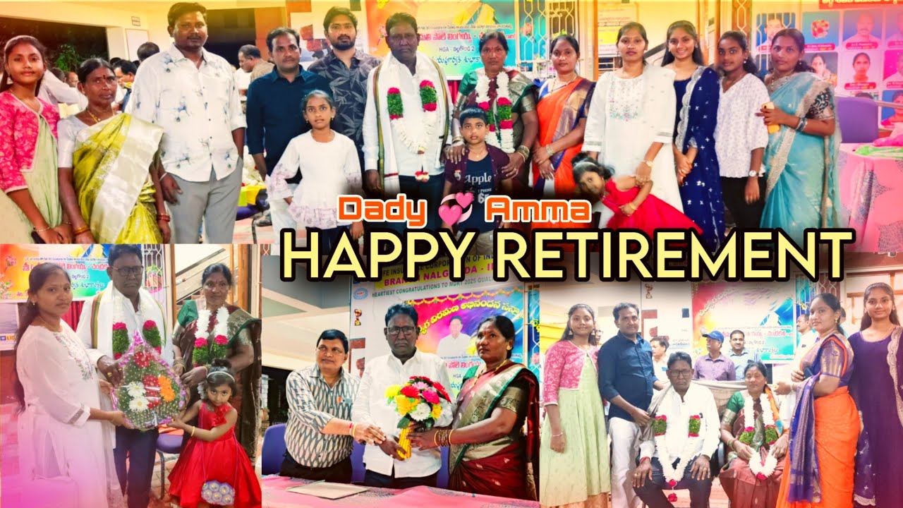 HAPPY RETIREMENT DADY | LOVE YOU | Amma ❤️ Dady | Congratulations 