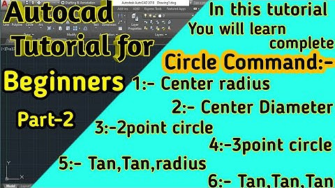 How to use circle command in autocad || circle command || autocad circle command