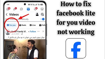 How to fix facebook lite for you video not working Problem || Facebook Lite Video Not Playing