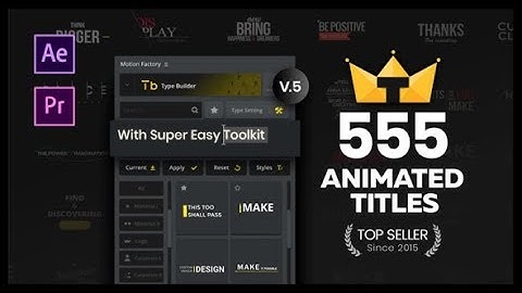 TypoKing - Title Animation - Kinetic Typography Text