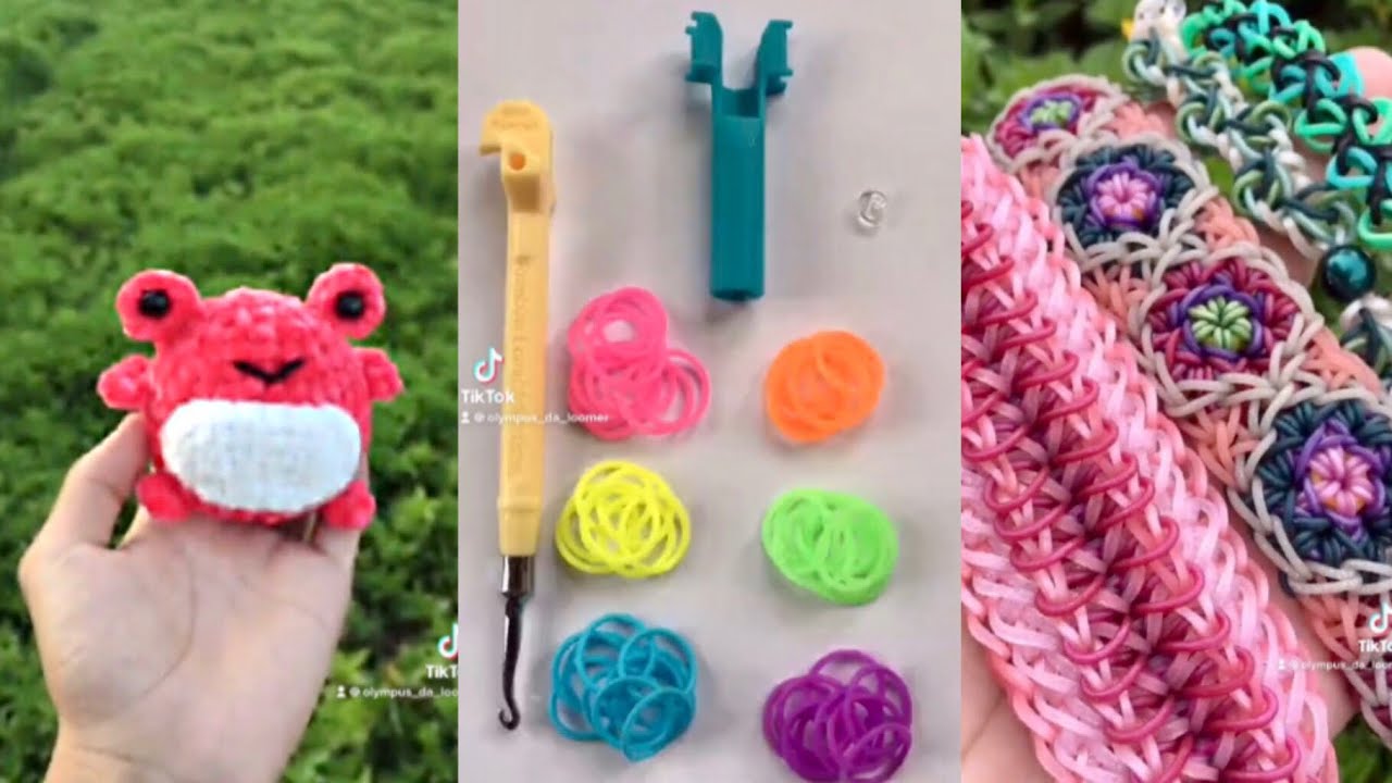 how to crochet with rainbow loom kit with no plastic thing｜TikTok Search