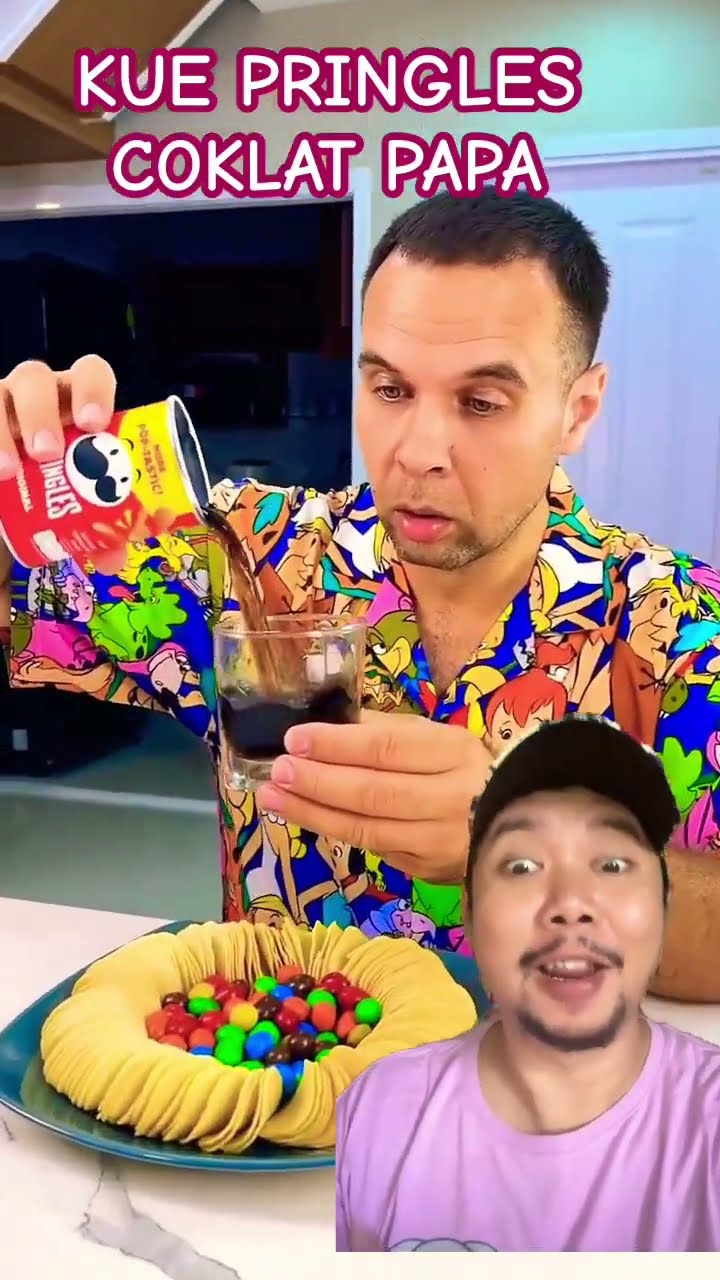 KUE PRINGLES COKLAT KESUKAAN PAPA!!!??? #funny #food #challenge #comedy