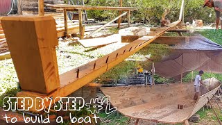 HOW TO MAKE A WOOD BOAT part 2 || the initial process of making a wooden boat