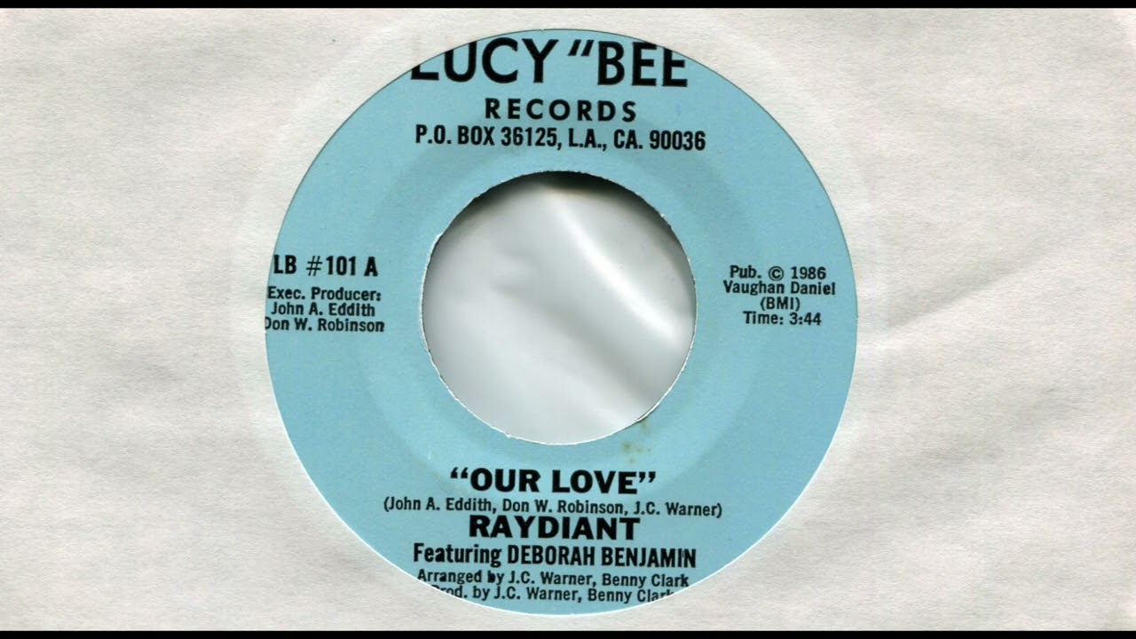 RAYDIANT FEATURING DEBORAH BENJAMIN / OUR LOVE / 1986 / A-SIDE / 7'' VINYL / 80'S