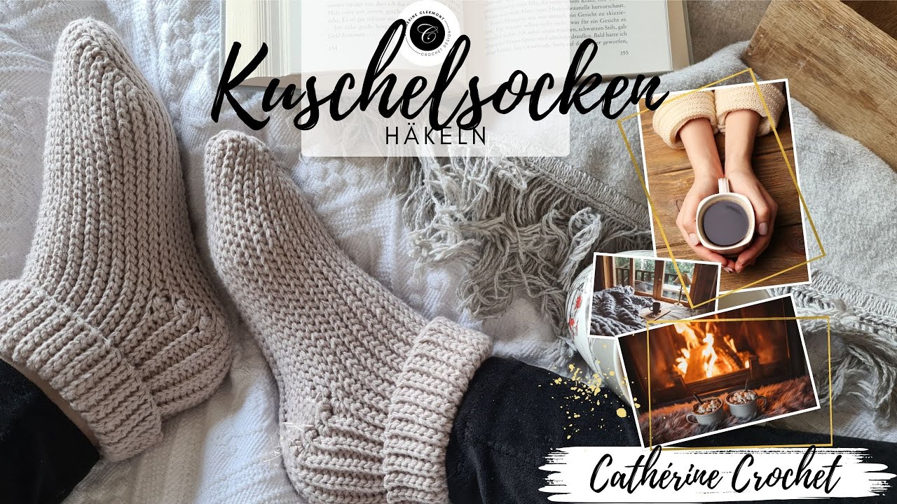 Kuschel Socken häkeln