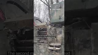 Avdiivka. Due To The Impact Of 2 Atgm Missiles On A Ukrainian M2A2 Bradley Infantry Fighting Vehicle