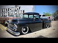 🔘 Bagged 1957 Chevy 3100 Stepside Equipped With 6.2 LS Engine and Accuair eLevel | Classic Trucks