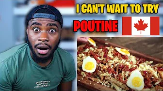 American React to HOW TO MAKE CANADIAN POUTINE!!