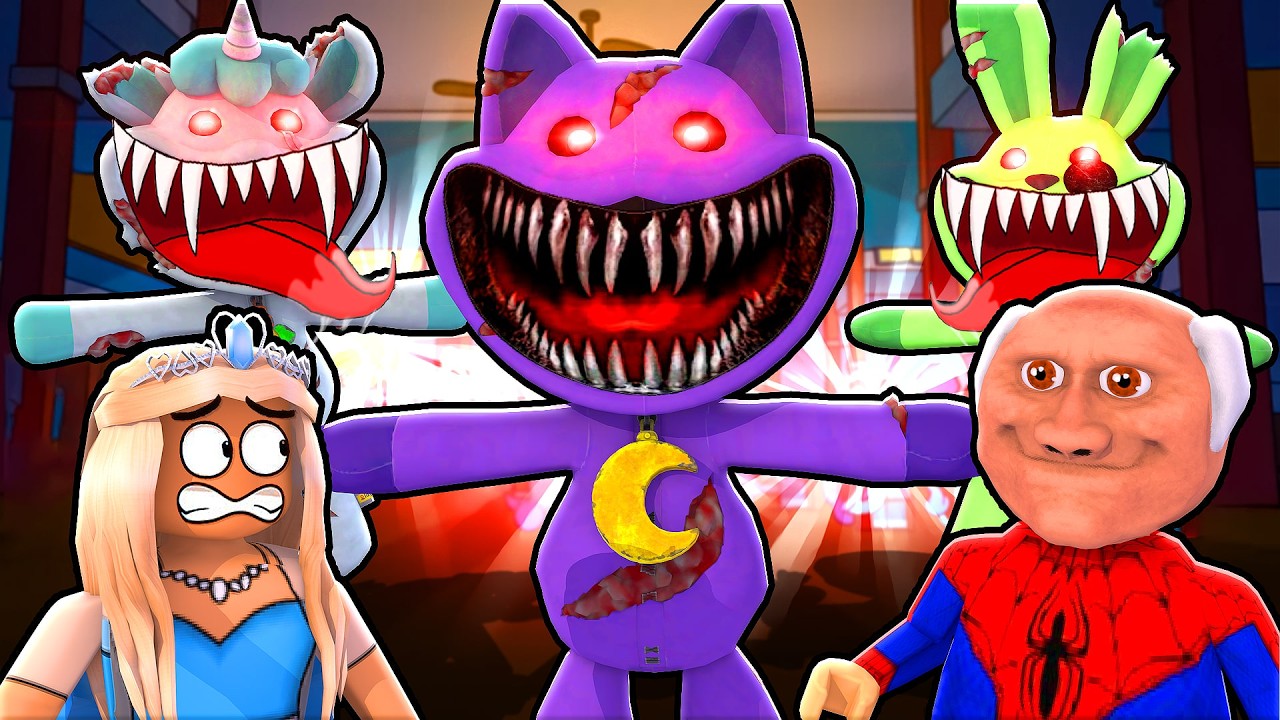 Catnap sent me to scary obbys | Roblox Smiling Critters - YouTube