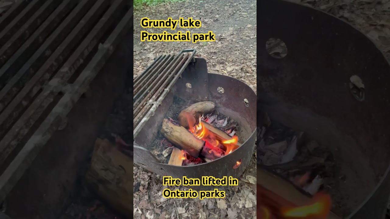 Campfire in Ontario Parks