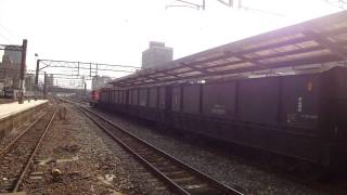 20110918 R70(R50)牽引貨列出新竹車站
