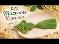 DIY Macrame Keychain 🌿🧵 Easy Leaf Design | Beginner Friendly Tutorial