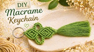 DIY Macrame Keychain 🌿🧵 Easy Leaf Design | Beginner Friendly Tutorial