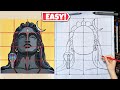 Adiyogi Lord Shiva Statue Drawing | Mahadev Lord shiva drawing 🙏