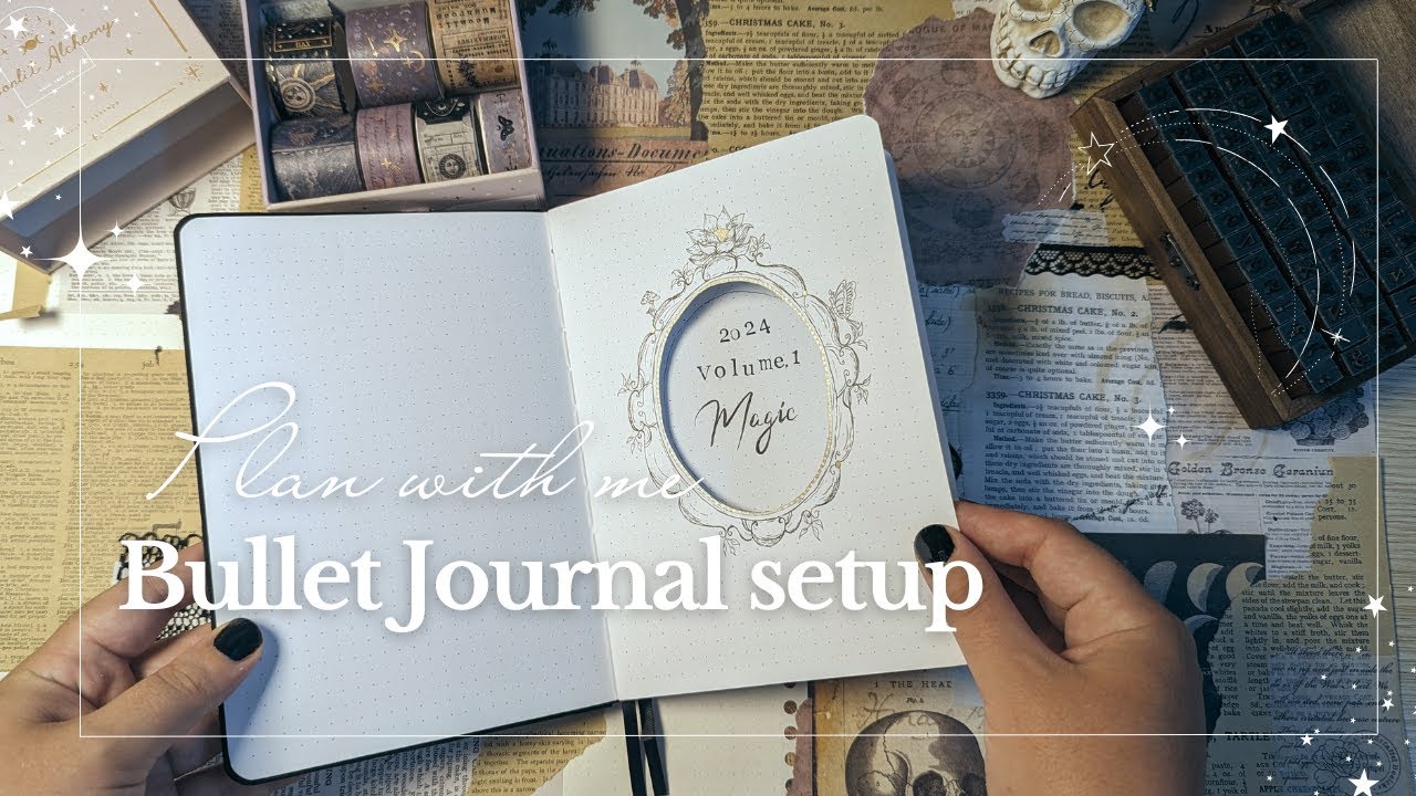 Bullet Journal setup | Bujo plan with me | Notebook Therapy | Moonlit whisper