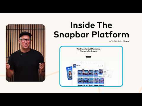 Experiential Marketing Platform Demo: The Snapbar Dashboard
