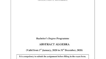 IGNOU MTE 6 Abstract Algebra assignment 2020