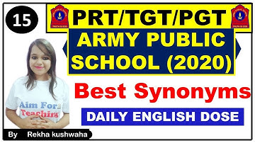 (APS) 2020 Army Public School Series- 15 | Daily English Dose | Best Questions | Previous Year Ques.