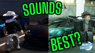 THE BEST SOUNDING CARS IN [Midnight Chasers Roblox]