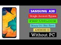Samsung A30 (A305F) U6 FRP Bypass Android 10 Without PC | Google Account Reset Latest Security 2020